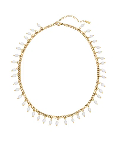 St. Moran Tarnish-resistant Gold Natural Freshwater Imitation Pearl Mini Vicentina Necklace