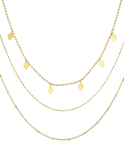 St. Moran Tarnish-resistant Gold Set Of 3 Dainty Layering Chains Livi Necklace Set