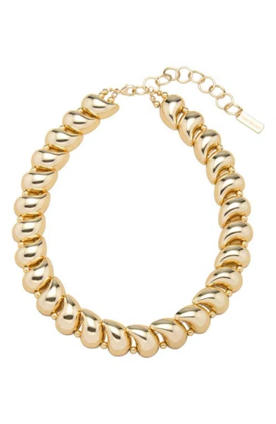 St. Moran Teardrop Beaded Statement Necklace In Gold