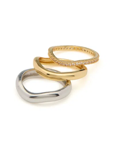 St. Moran Trio Of Wavy Iris Band Ring In Gold