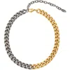 St. Moran Two-tone Curb Chain Necklace In Multi
