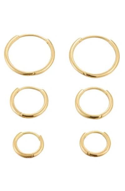 St. Moran Vega Set Of 3 Hoop Earrings In Green