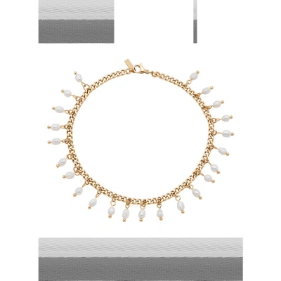 St. Moran Vicente Freshwater Pearl Anklet In Gold