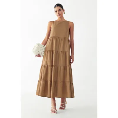 St Mrlo Byron Dress In Brown