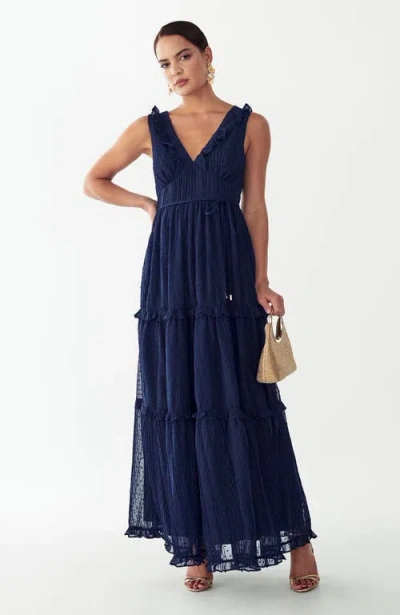 St Mrlo Denison Maxi Dress In Blue
