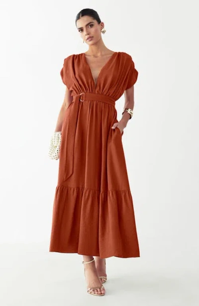 St Mrlo Este Midi Dress In Brown