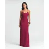 St Mrlo Gemma Slip Dress In Burgundy