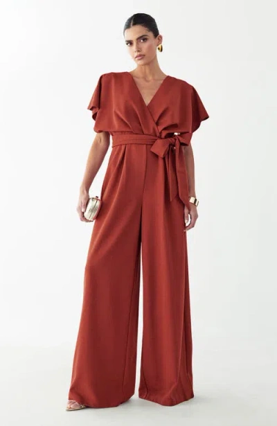 St Mrlo Hannah Jumpsuit In Burgundy