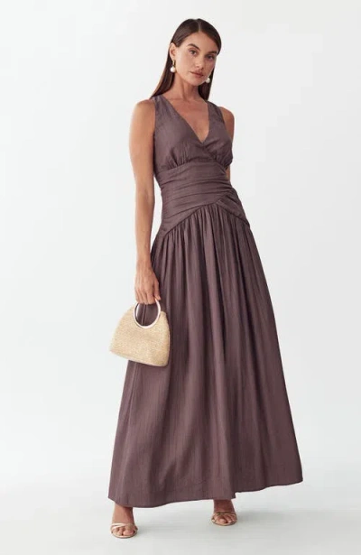 St Mrlo Jasa Midi Dress In Brown