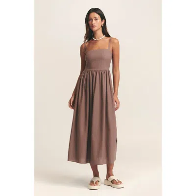 St Mrlo Lanah Midi Dress In Brown
