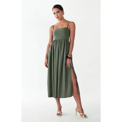 St Mrlo Lanah Midi Dress In Green