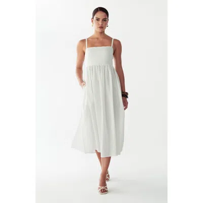 St Mrlo Lanah Midi Dress In White