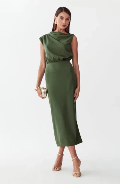 St Mrlo Lily Midi Dress In Green