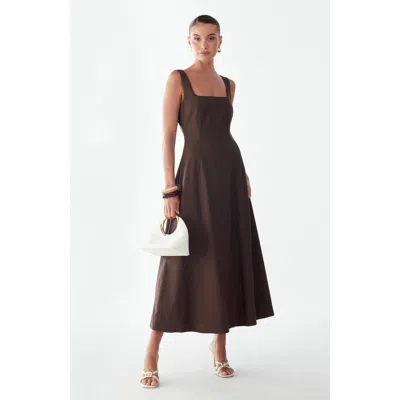 St Mrlo Maizy Midi Dress In Brown
