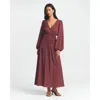 St Mrlo May Gather Dress In Brown