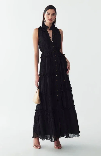 St Mrlo Omaha Midi Dress In Black