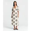 St Mrlo Palm Midi Dress In Blue