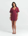 St Mrlo Palm Mini Dress In Burgundy
