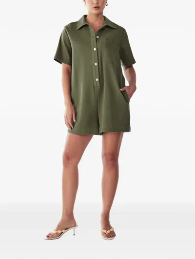 St Mrlo Short-sleeve Playsuit In Green