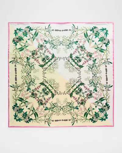 St. Piece Abigail Double-sided Floral Silk Scarf