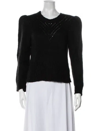 Pre-owned St. Roche Alpaca Crew Neck Sweater In Black