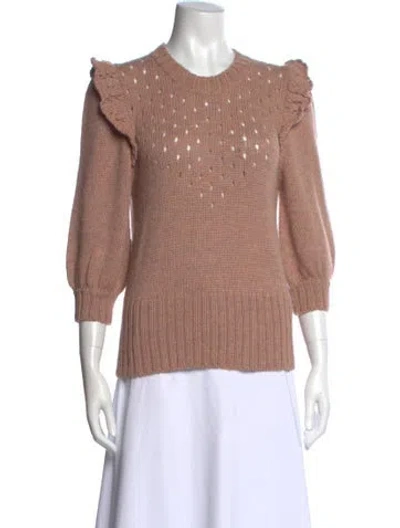 Pre-owned St. Roche Alpaca Crew Neck Sweater In Pink