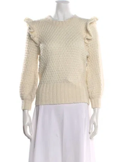 Pre-owned St. Roche Alpaca Crew Neck Sweater W/ Tags In White