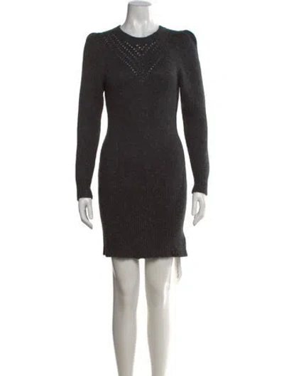 Pre-owned St. Roche Alpaca Mini Dress In Gray