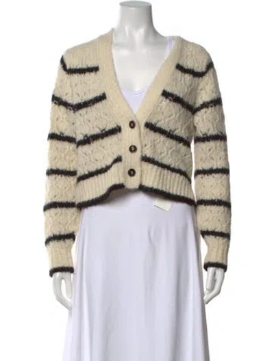 Pre-owned St. Roche Alpaca Striped Sweater In Black/neutrals