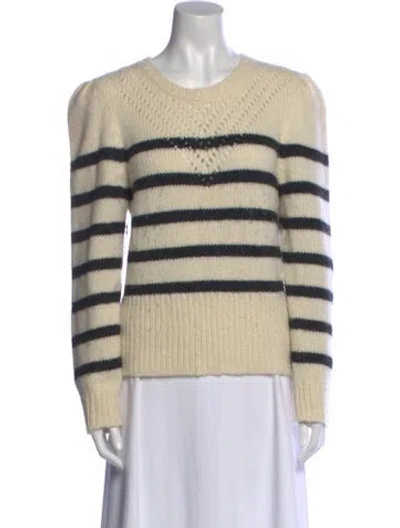 Pre-owned St. Roche Alpaca Striped Sweater In Neutral