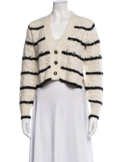 Pre-owned St. Roche Alpaca Striped Sweater In Neutrals
