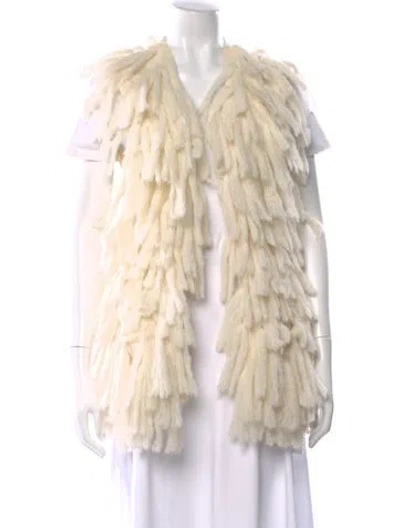 Pre-owned St. Roche Alpaca V-neck Sweater In Neutral