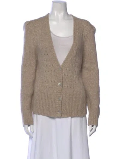 Pre-owned St. Roche Alpaca V-neck Sweater In Neutral