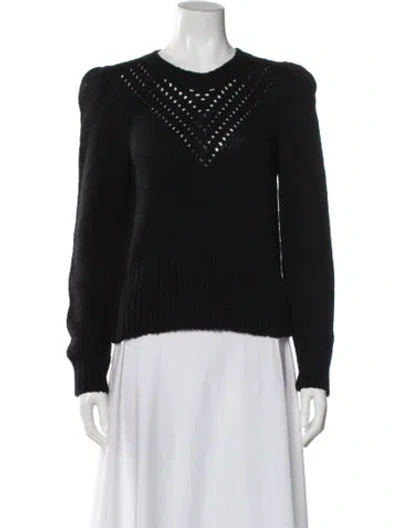 Pre-owned St. Roche Baby Alpaca Crew Neck Sweater In Black