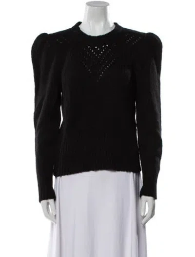 Pre-owned St. Roche Baby Alpaca Crew Neck Sweater In Black