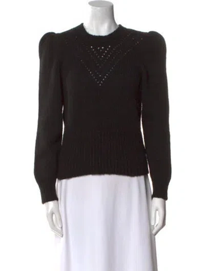 Pre-owned St. Roche Baby Alpaca Crew Neck Sweater In Black