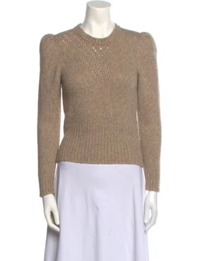 Pre-owned St. Roche Baby Alpaca Crew Neck Sweater In Brown
