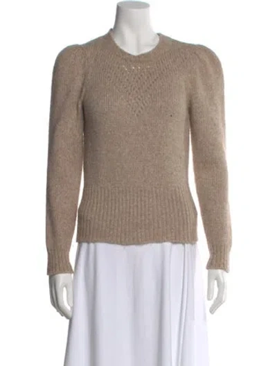 Pre-owned St. Roche Baby Alpaca Crew Neck Sweater In Brown