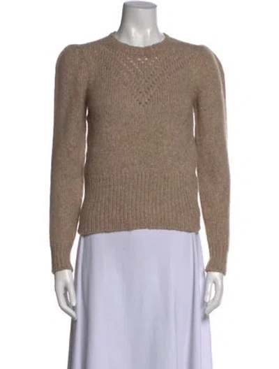 Pre-owned St. Roche Baby Alpaca Crew Neck Sweater In Brown