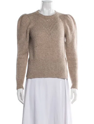 Pre-owned St. Roche Baby Alpaca Crew Neck Sweater In Brown
