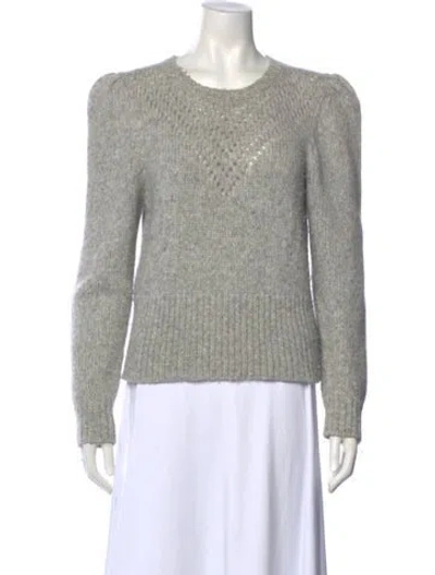 Pre-owned St. Roche Baby Alpaca Crew Neck Sweater In Gray