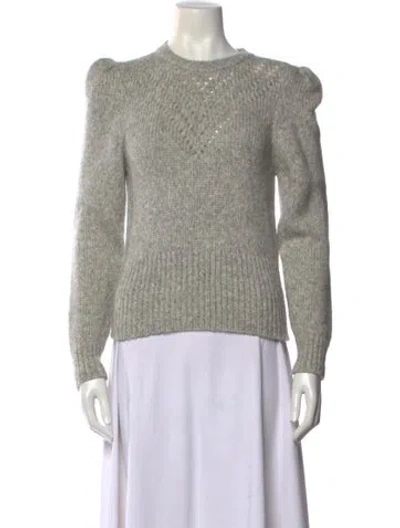 Pre-owned St. Roche Baby Alpaca Crew Neck Sweater In Gray