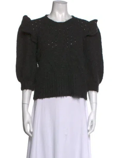 Pre-owned St. Roche Baby Alpaca Crew Neck Sweater In Grey