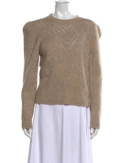 Pre-owned St. Roche Baby Alpaca Crew Neck Sweater In Neutral