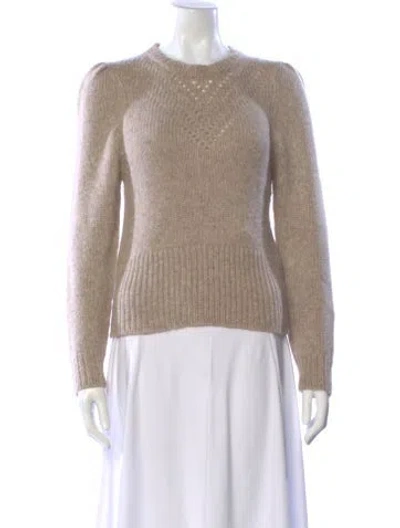 Pre-owned St. Roche Baby Alpaca Crew Neck Sweater In Neutral