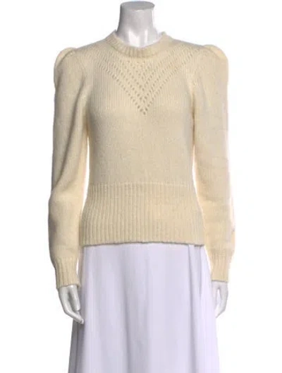 Pre-owned St. Roche Baby Alpaca Crew Neck Sweater In Neutral
