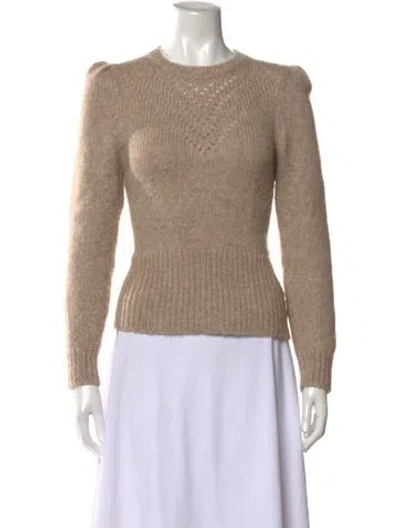 Pre-owned St. Roche Baby Alpaca Crew Neck Sweater In Neutral