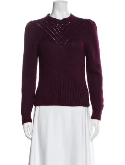 Pre-owned St. Roche Baby Alpaca Crew Neck Sweater W/ Tags In Purple