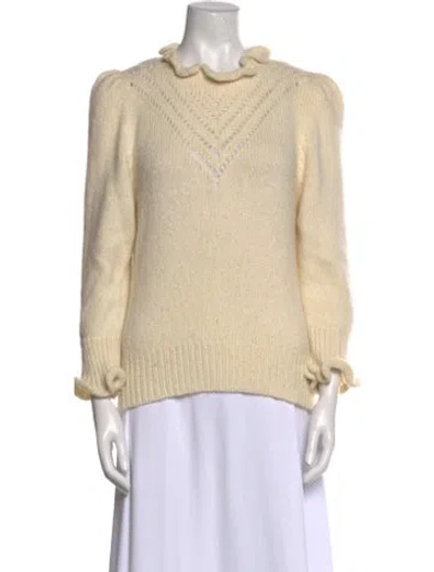 Pre-owned St. Roche Baby Alpaca Crew Neck Sweatshirt In Neutral