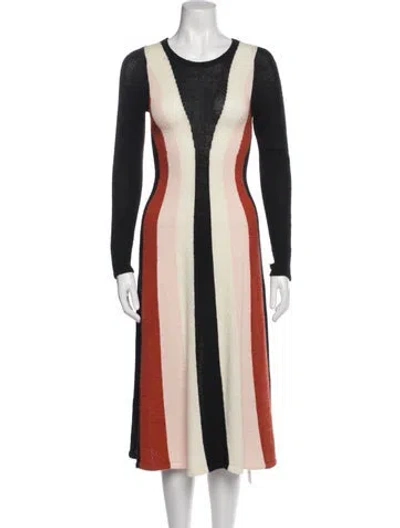 Pre-owned St. Roche Baby Alpaca Midi Length Dress In Black